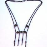 Delicate Black/gunmetal Chain Necklace By Kashmira..